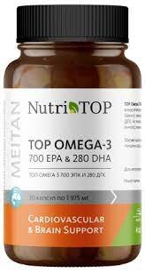 Биологически активная добавка к пище TOP Omega-3 700 EPA & 280 DHA (ТОП Омега-3 700 ЭПК и 280 ДГК)